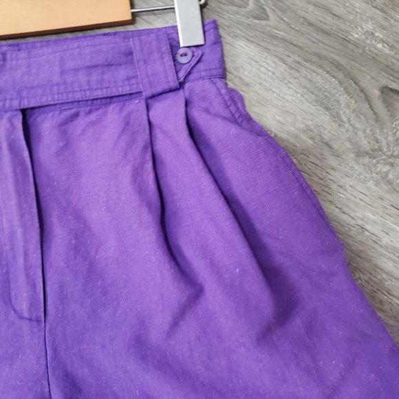 Cimone * Vintage Pleated High Waist Mom Shorts 10 - Picture 4 of 7